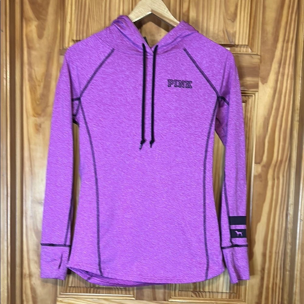 PINK Victoria's Secret Fuchsia Fitted Drawstring Hoodie